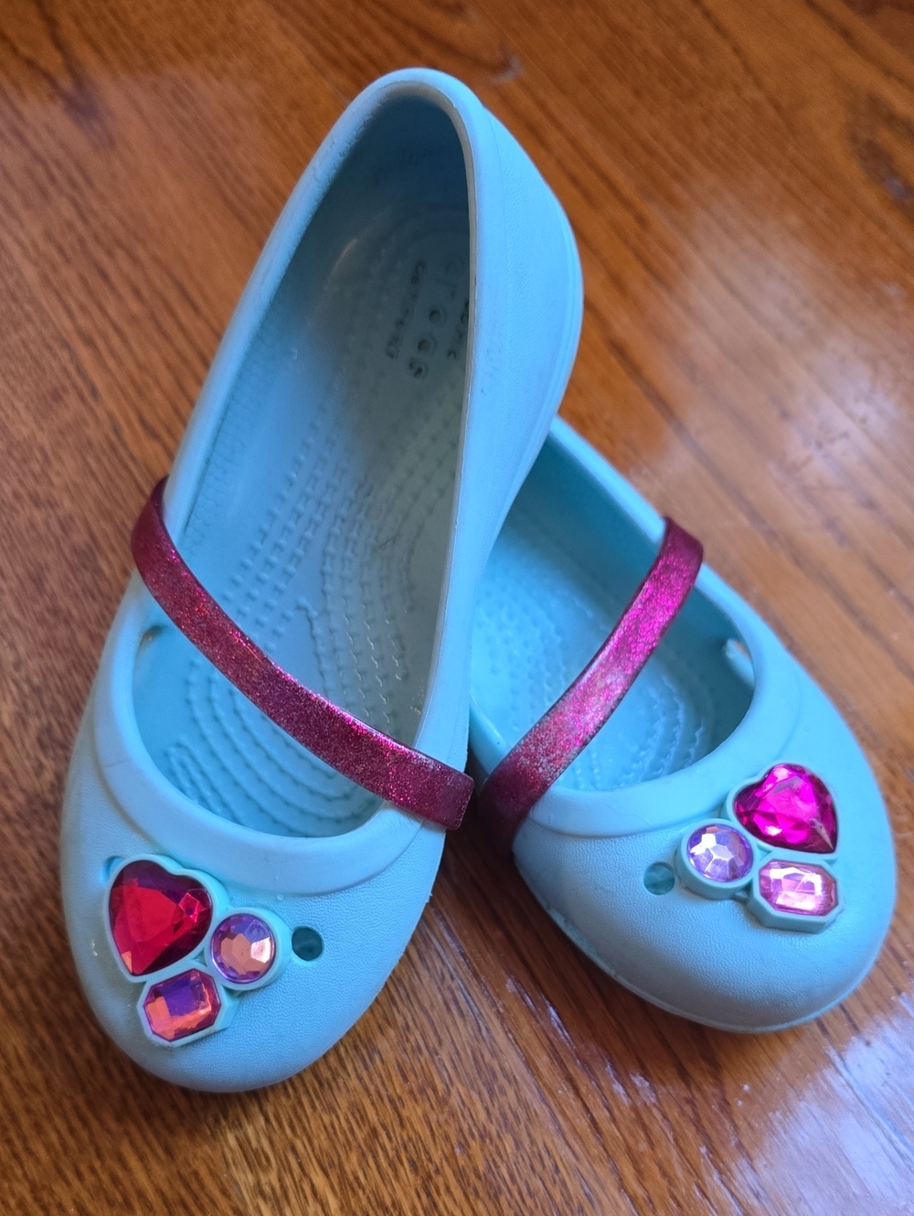 CROCS Kids 11 Lina Flat In Ice Blue